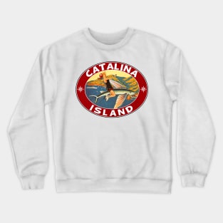 Catalina Island Island California Flying Fish Vintage Travel Crewneck Sweatshirt